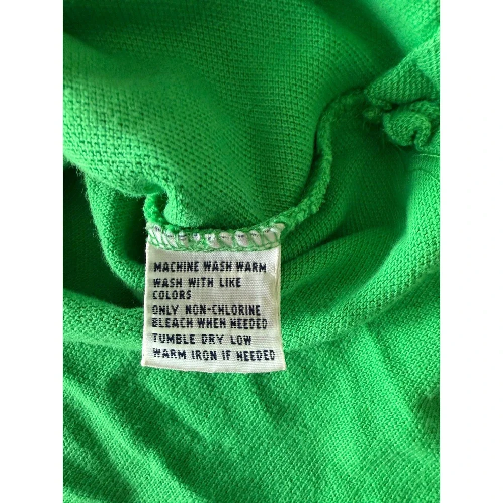 Polo Ralph Lauren Mens Green Custom Fit Short Sleeve Polo Shirt Purple Pony M